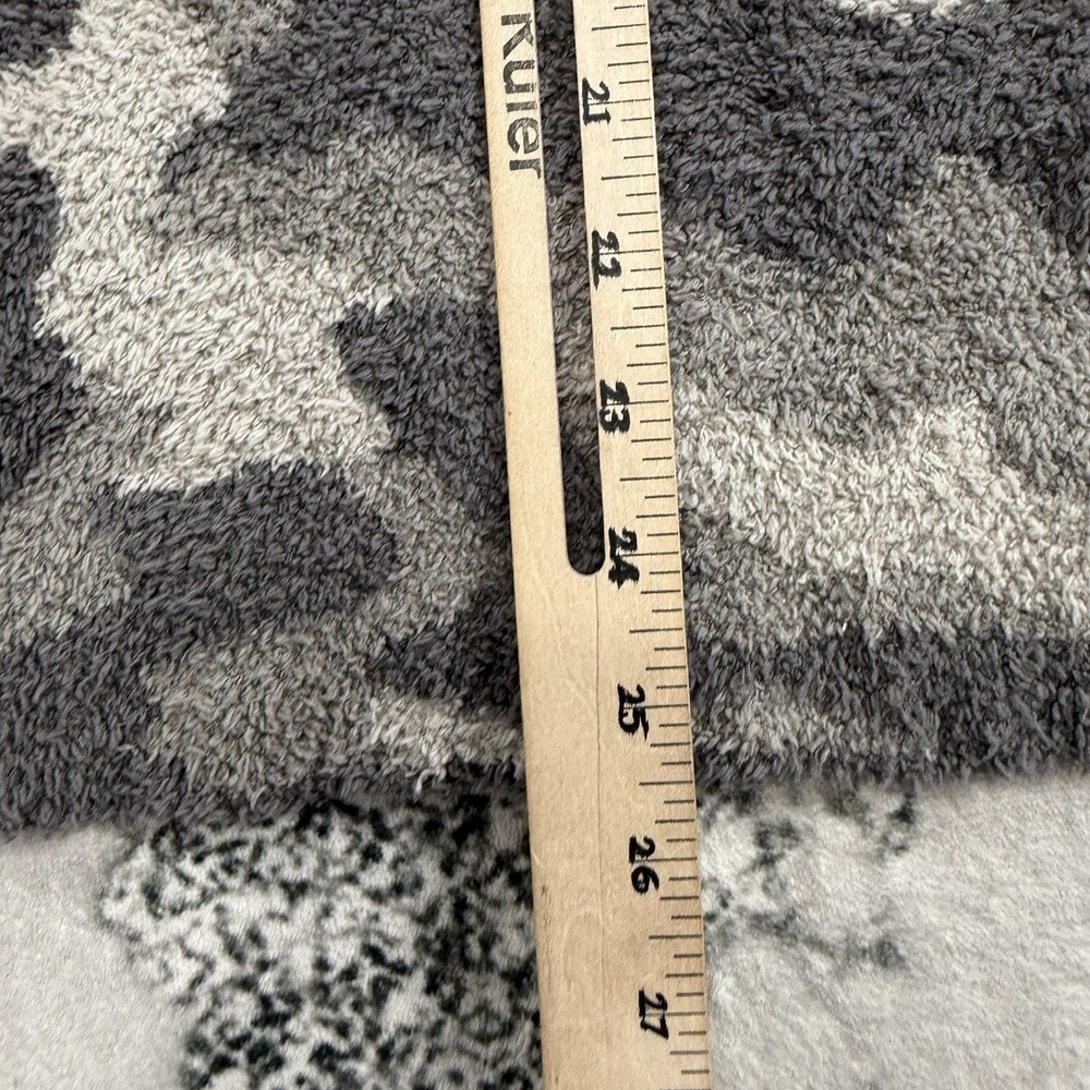 Barefoot Dreams Cozychic Womens L Camo Hoodie Gray Plush Zip Jacket Soft Fleece - Picture 6 of 11